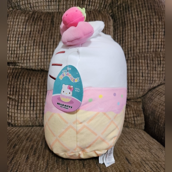 Squishmallows Hello Kitty Strawberry Ice Cream Plush Hello Kitty And Friends 12" - Picture 7 of 10